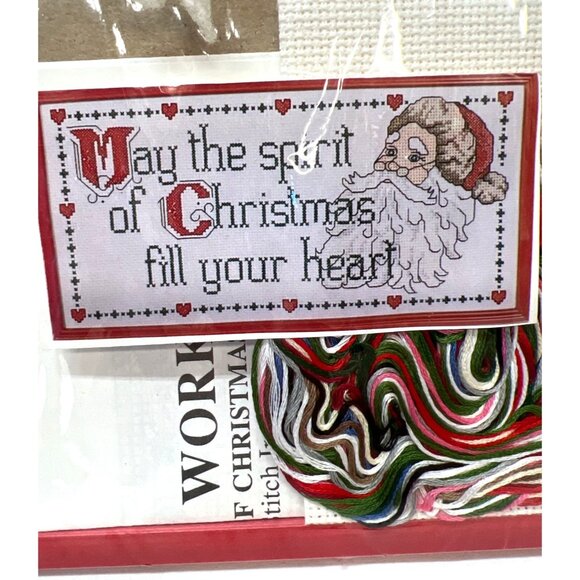 Christmas Cross Stitch Kit With Santa Design & Threads And Frame - Picture 1 of 3